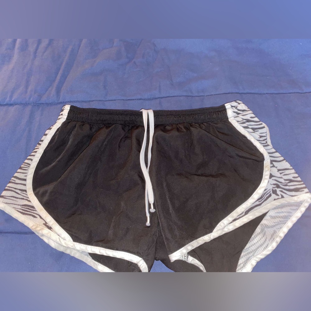 Black with zebra print Nike dri-fit athletic shorts size S